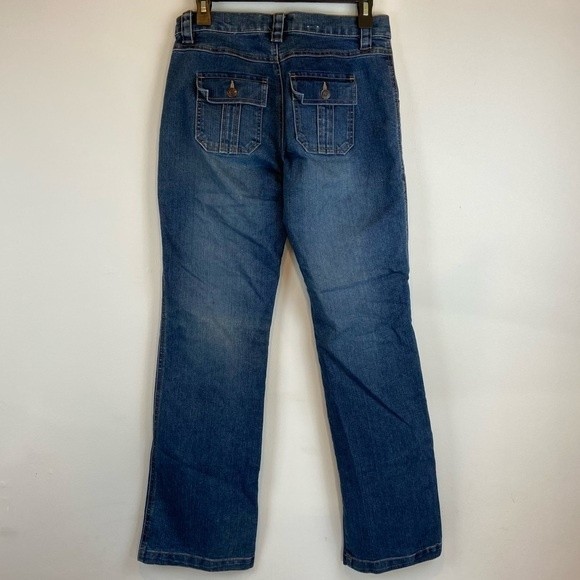 Old Navy Blue Jeans Button Fly Women’s Size 6 Stretch Cotton Blend Blue Denim - Picture 3 of 5